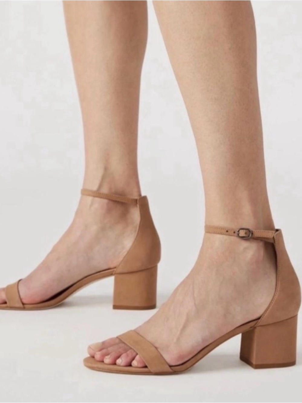 Steve Madden Nude Suede Block Heel